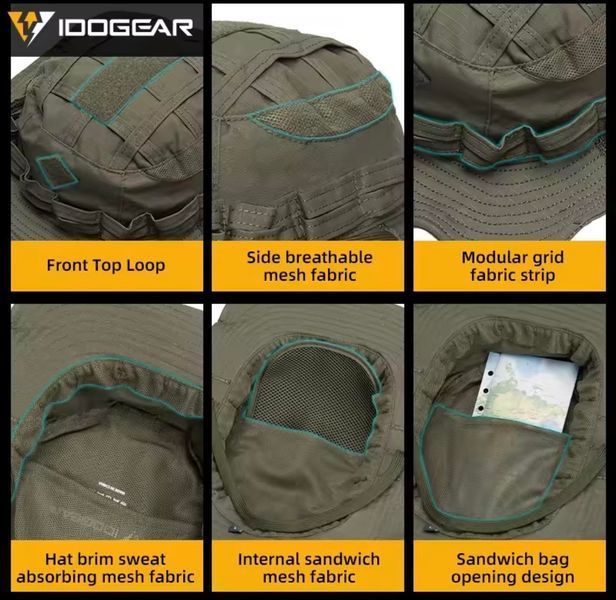 Панама IDOGEAR Boonie Hat Jungle Sun Hats Ranger Green 118501 фото