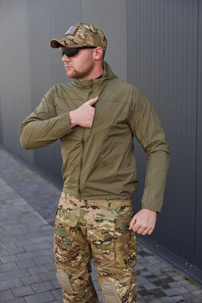 Легка літня куртка-вітровка 1.0 Olive 0242-46 фото