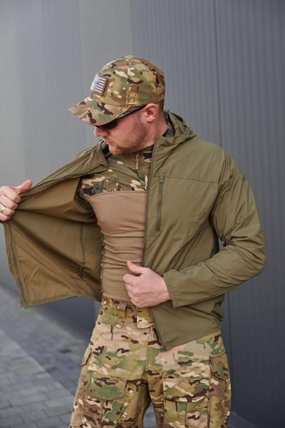 Легка літня куртка-вітровка 1.0 Olive 0242-46 фото