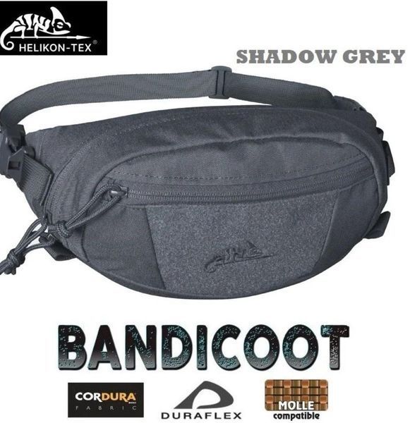 Сумка поясна Helikon-Tex BANDICOOT Waist Pack Cordura - Shadow Grey 4115641 фото
