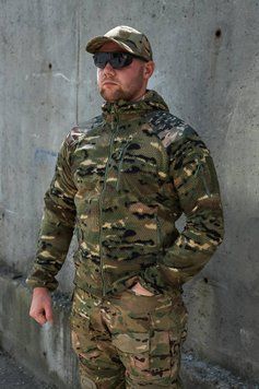 Флісова кофта вафелька Shark Skin Multicam  422670-46 фото