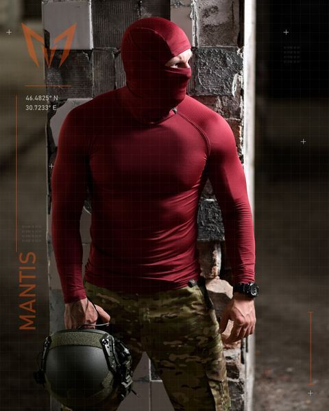 Потовідвідний Рашгард Mantis +балаклава Maroon  96923-4648 фото