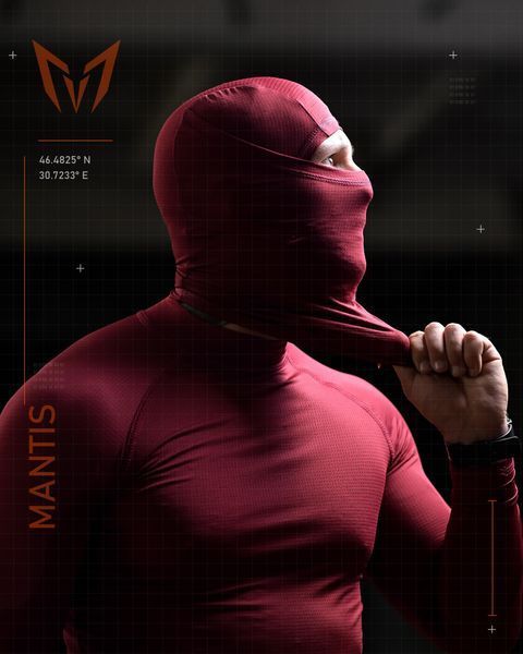 Потовідвідний Рашгард Mantis +балаклава Maroon  96923-4648 фото