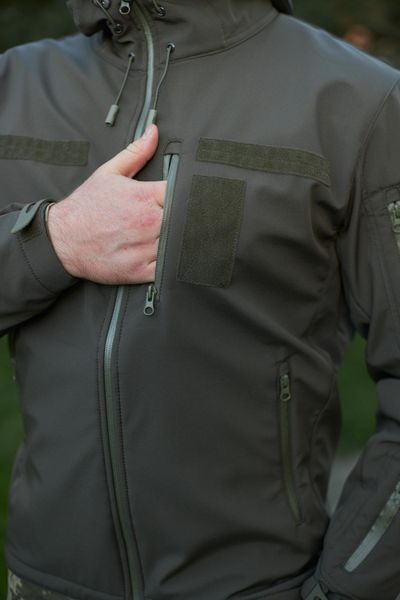 Куртка Soft Shell на флісі Олива Хакі 101057-44 фото