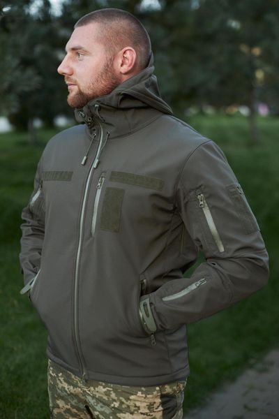 Куртка Soft Shell на флісі Олива Хакі 101057-44 фото