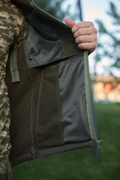 Куртка Soft Shell на флісі Олива Хакі 101057-44 фото
