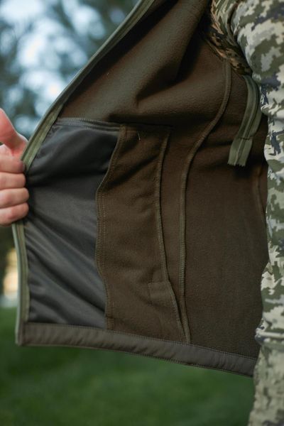Куртка Soft Shell на флісі Олива Хакі 101057-44 фото