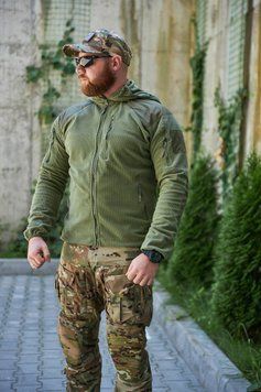 Флісова кофта вафелька Shark Skin Olive 422671-46 фото