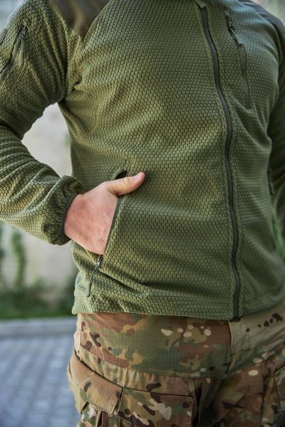 Флісова кофта вафелька Shark Skin Olive 422671-46 фото