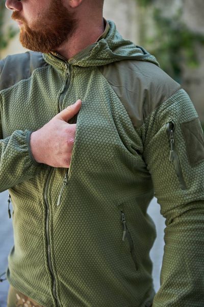 Флісова кофта вафелька Shark Skin Olive 422671-46 фото