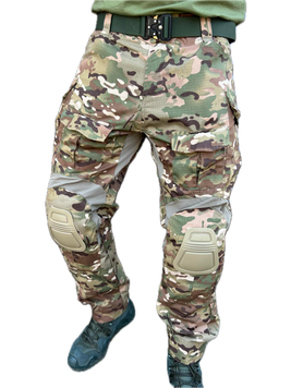 Штани тактичні Combat Tactical мультикам з наколіниками 407688 фото