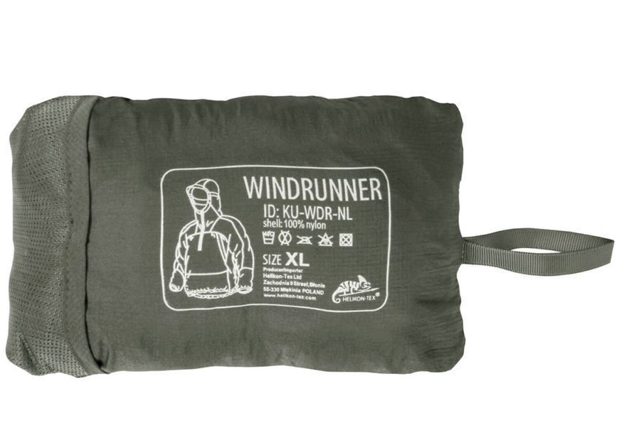 Літня вітровка Helikon Windrunner Windshirt WindPack Alpha Green KU-WDR-NL-36-46 фото